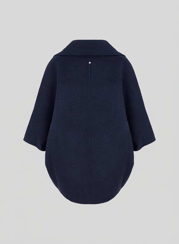VIRGIN WOOL AND ANGORA DOUBLE PEACOAT