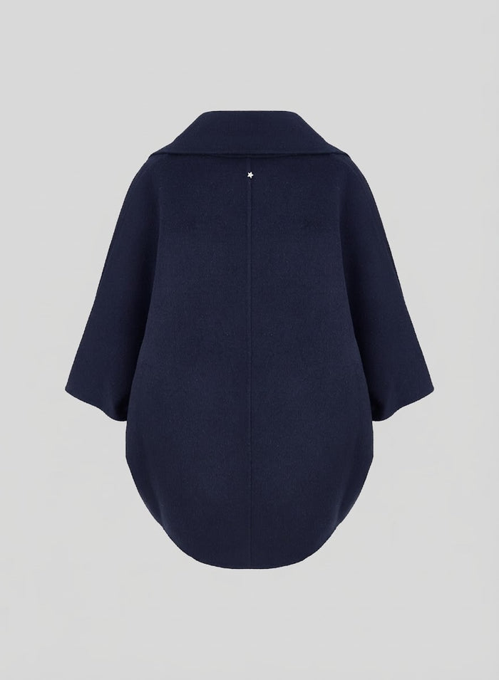 VIRGIN WOOL AND ANGORA DOUBLE PEACOAT