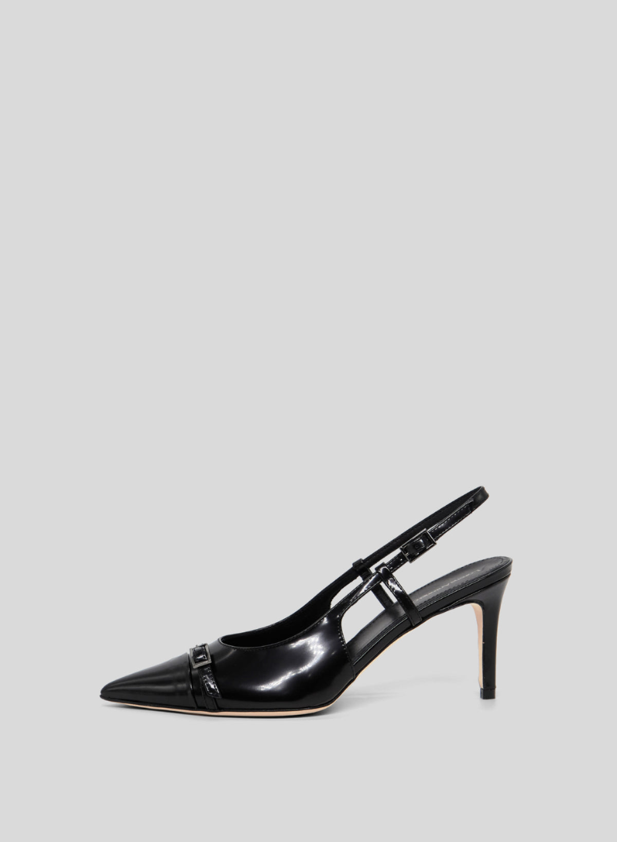 SLINGBACK A PUNTA IN PELLE VERNICIATA