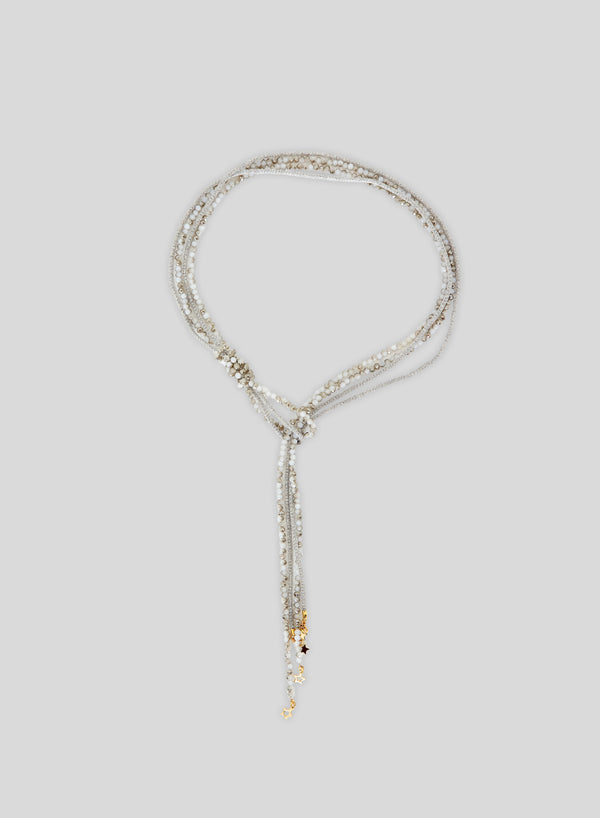 GLASS AND BRASS NECKLACE