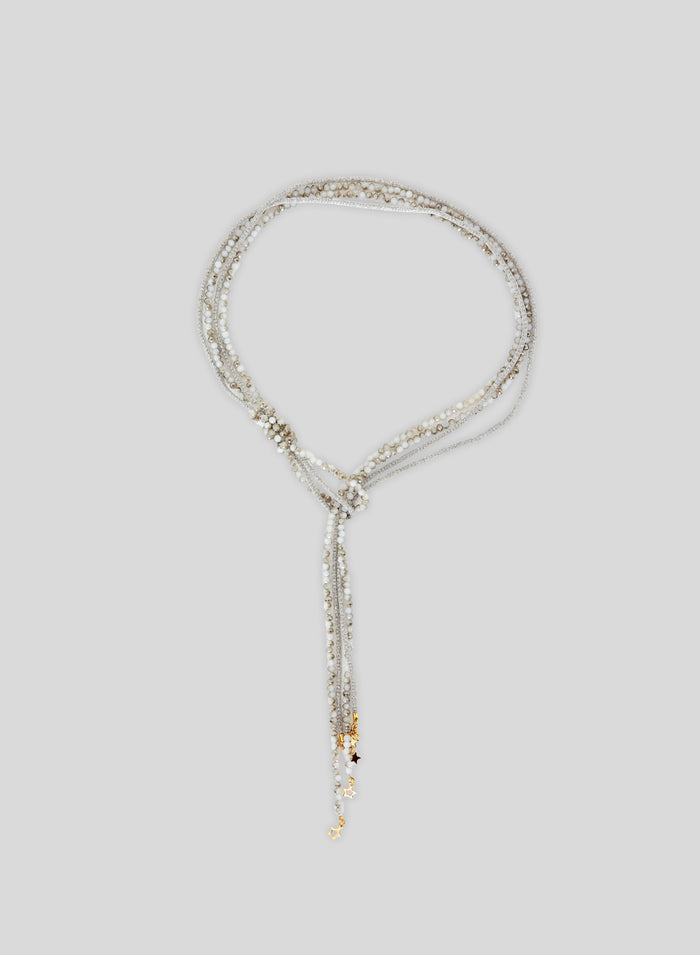 GLASS AND BRASS NECKLACE