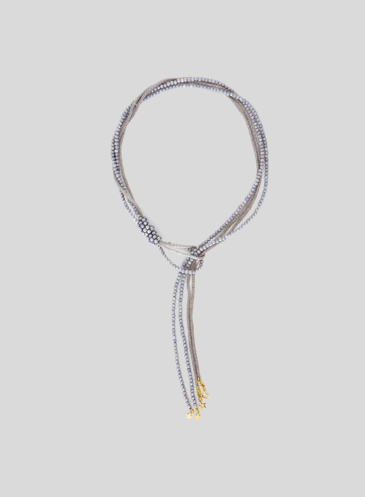 GLASS AND BRASS NECKLACE