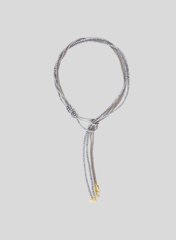 GLASS AND BRASS NECKLACE