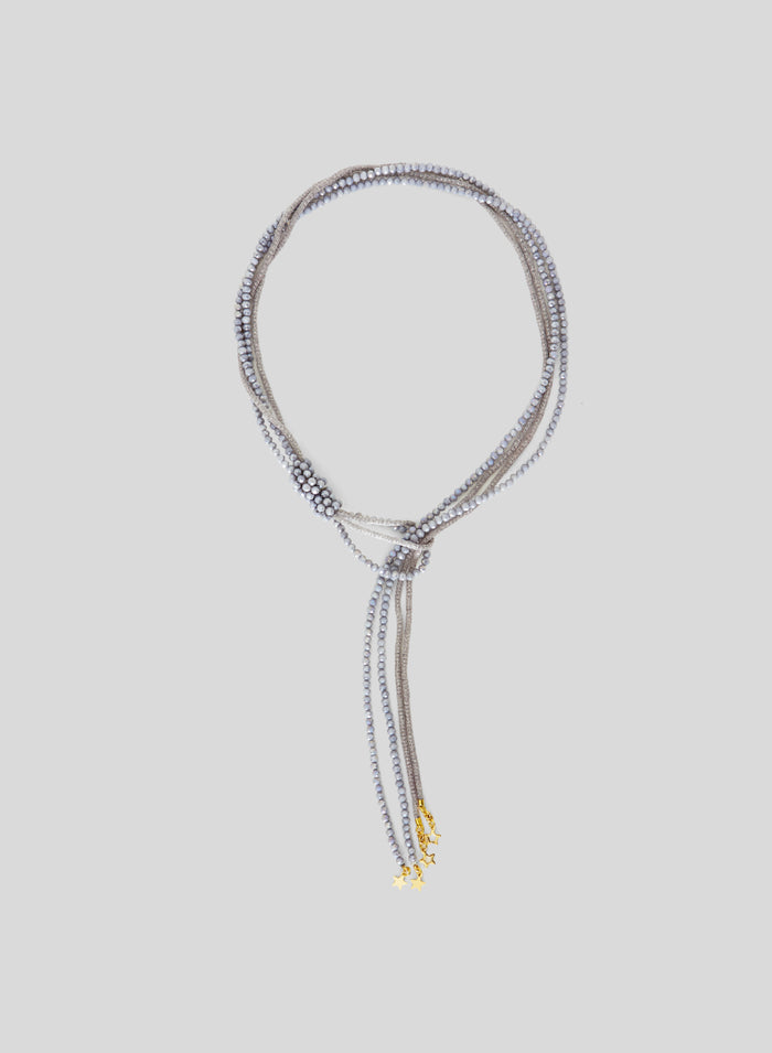 GLASS AND BRASS NECKLACE