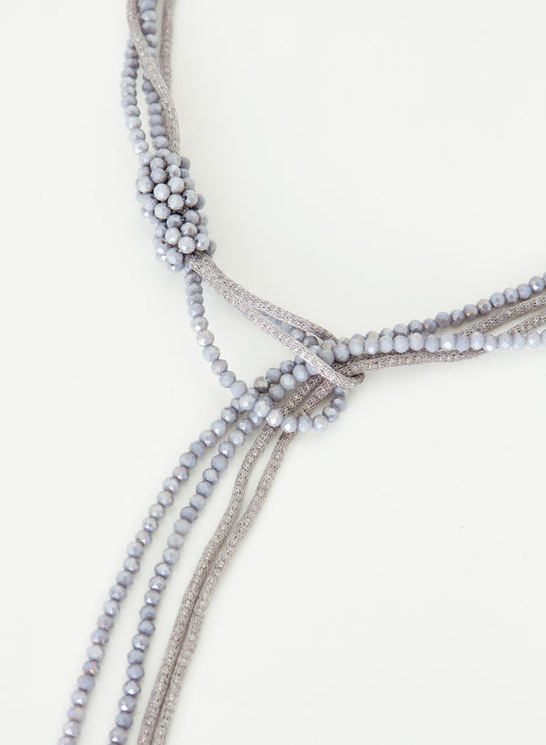 GLASS AND BRASS NECKLACE