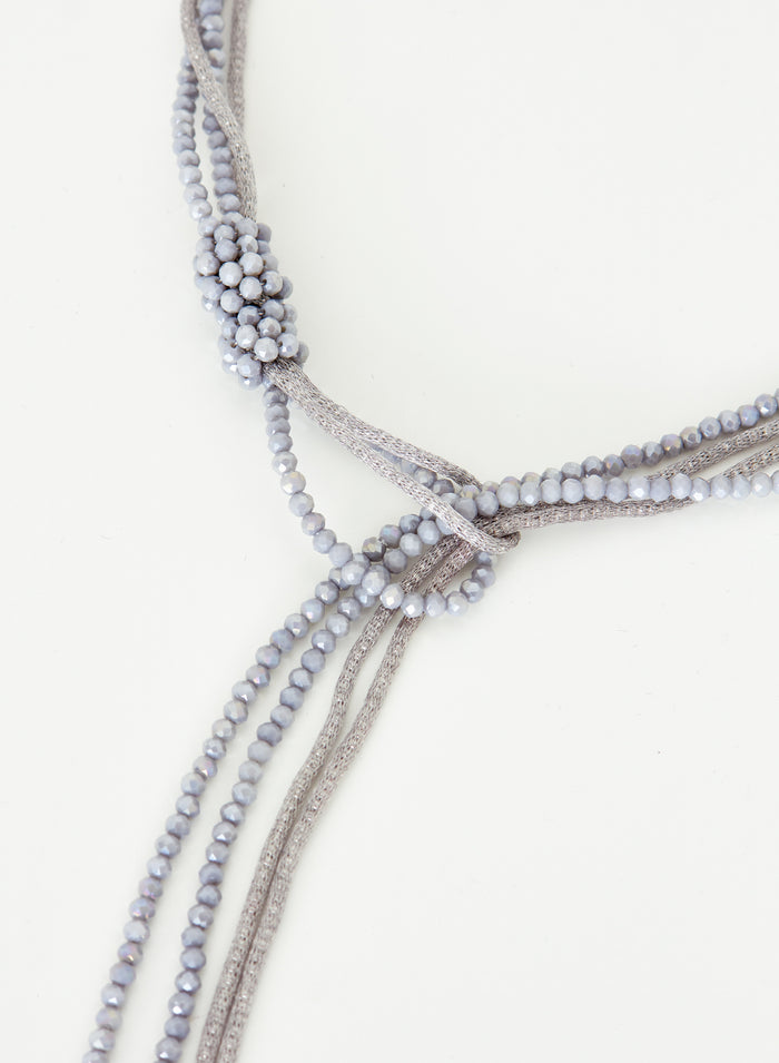 GLASS AND BRASS NECKLACE