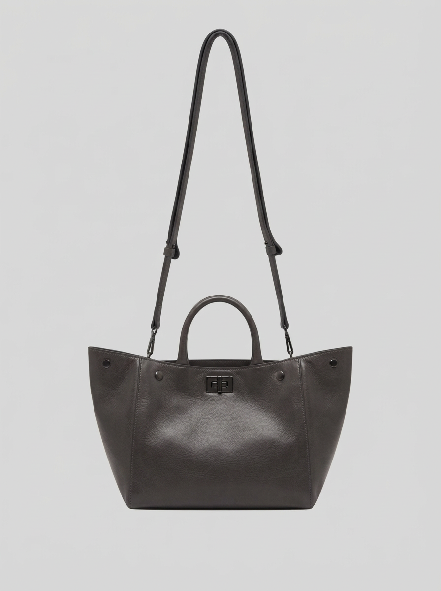 LARGE ICONIC LEATHER SHOULDER BAG