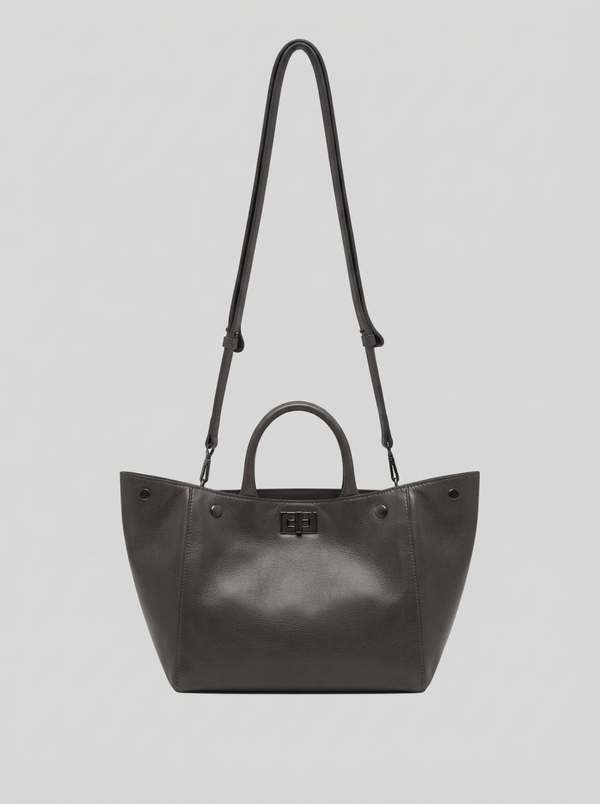 LARGE ICONIC LEATHER SHOULDER BAG