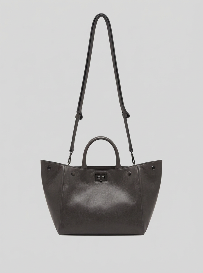 LARGE ICONIC LEATHER SHOULDER BAG