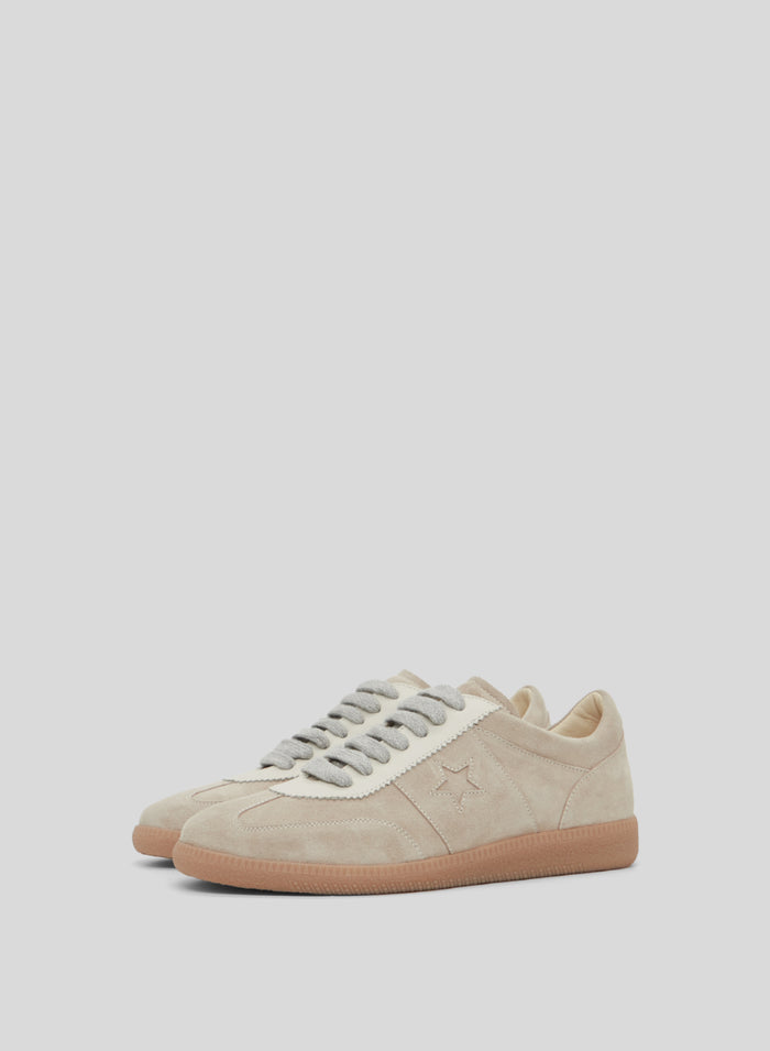 SNEAKERS PIATTE IN PELLE
