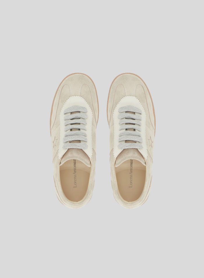SNEAKERS PIATTE IN PELLE
