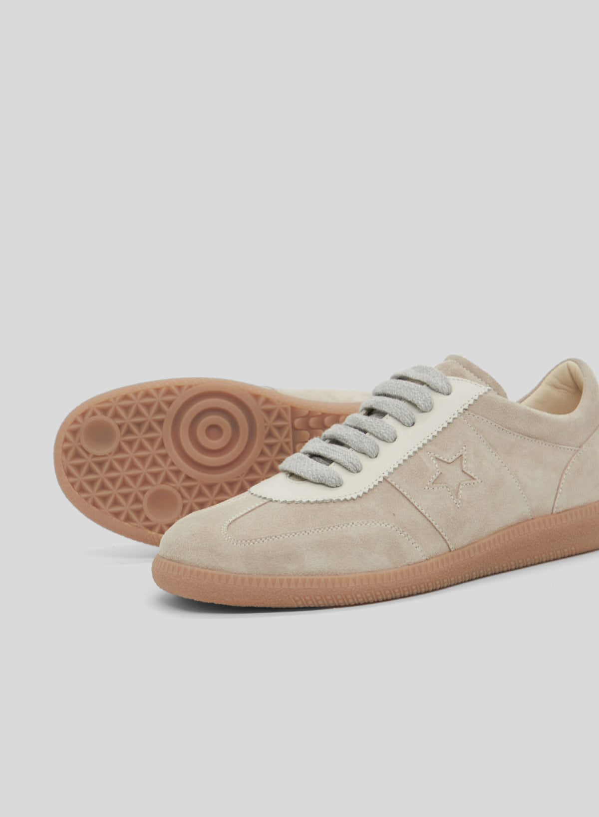 SNEAKERS PIATTE IN PELLE