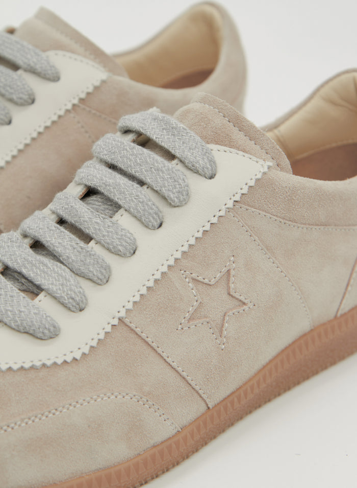 SNEAKERS PIATTE IN PELLE