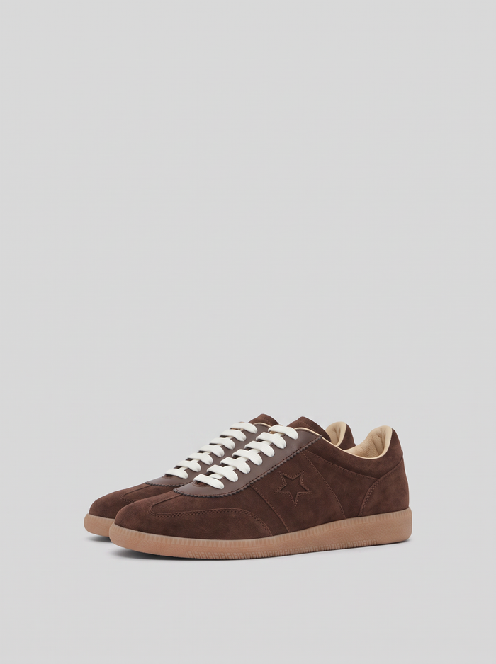 FLAT LEATHER SNEAKERS
