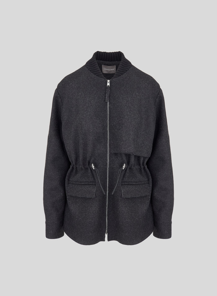 BOMBER IN DOUBLE DI LANA E CASHMERE