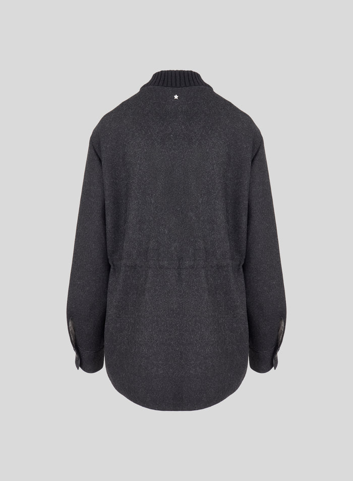 BOMBER IN DOUBLE DI LANA E CASHMERE