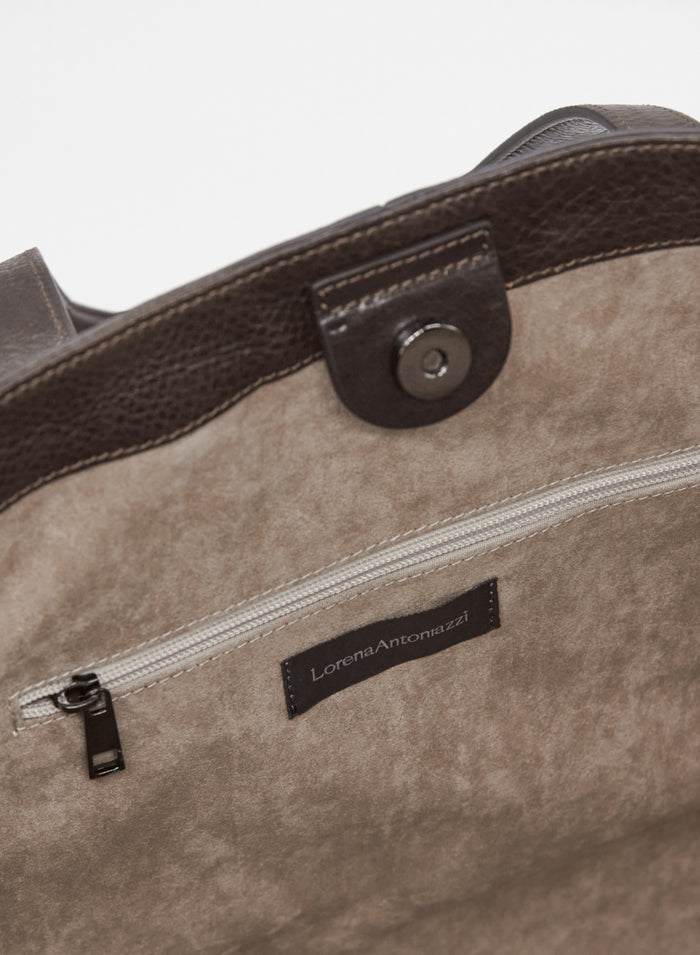BORSA TOTE IN PELLE EFFETTO INVECCHIATO