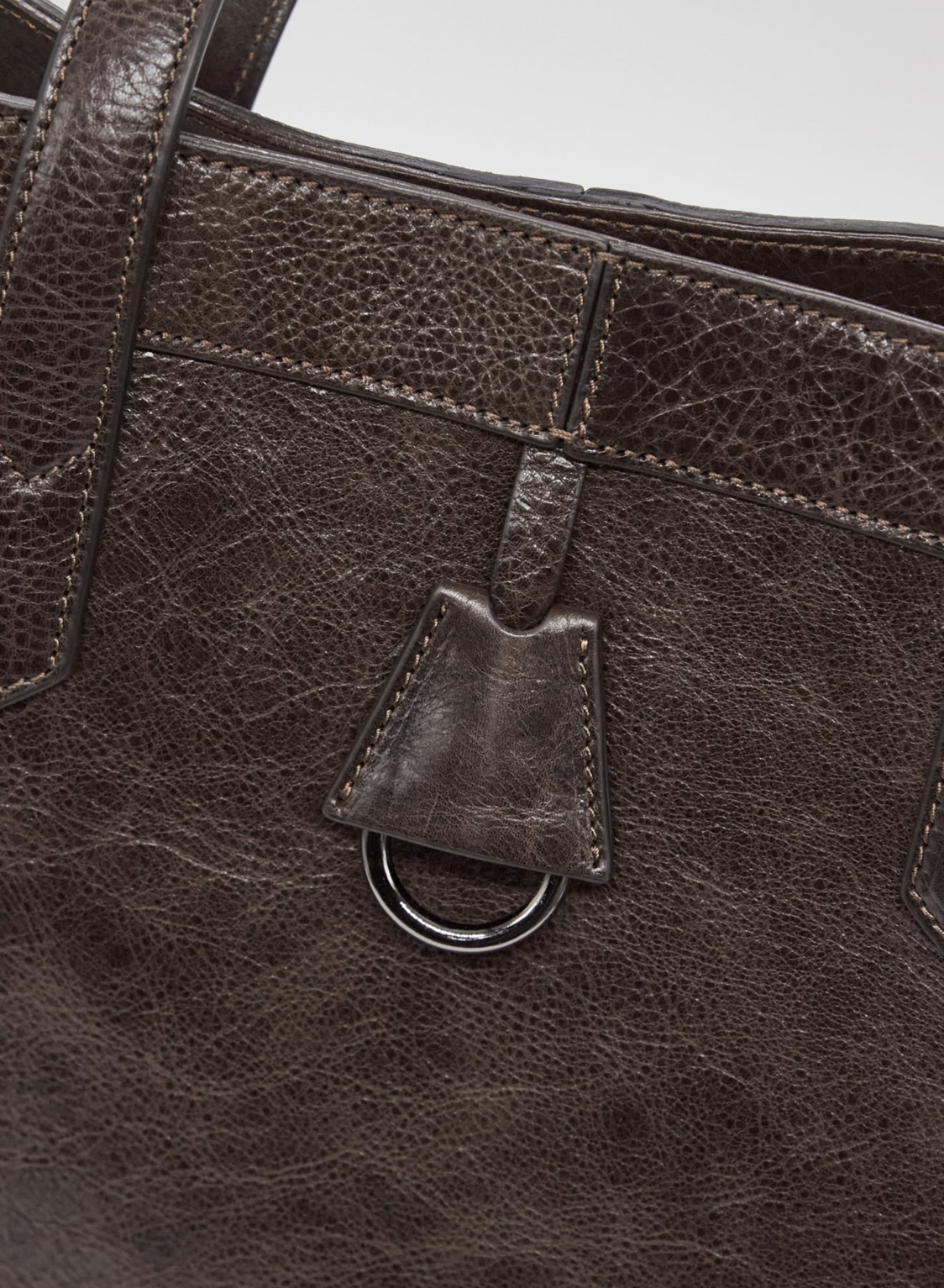 BORSA TOTE IN PELLE EFFETTO INVECCHIATO
