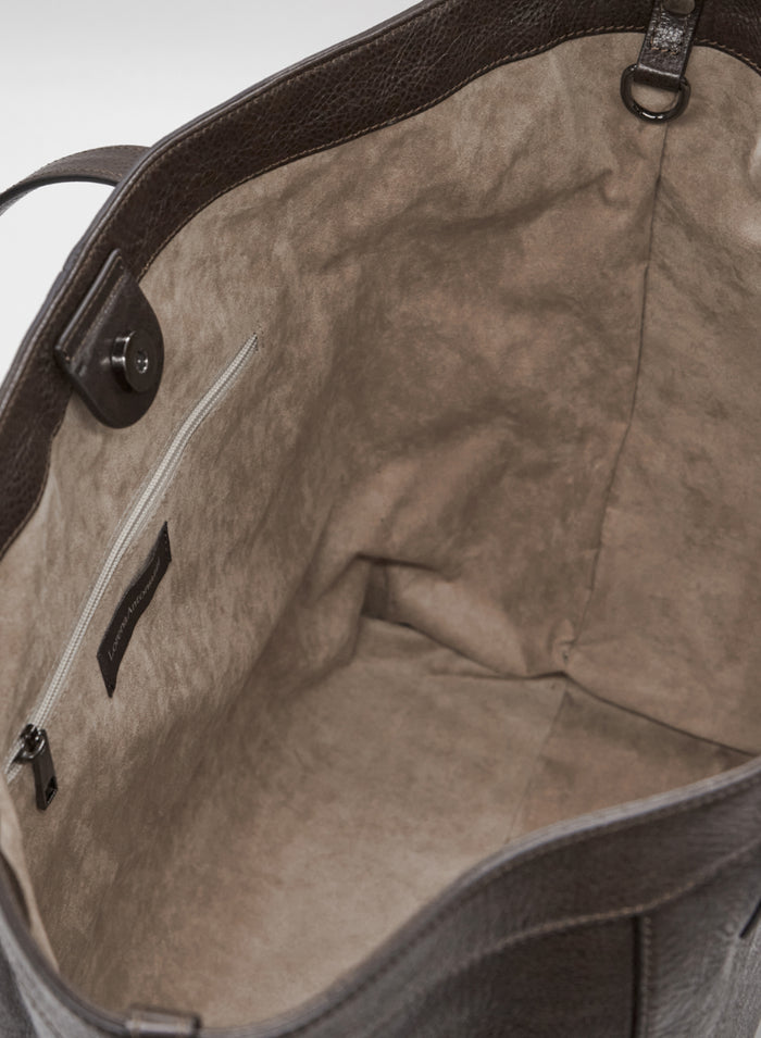 BORSA TOTE IN PELLE EFFETTO INVECCHIATO