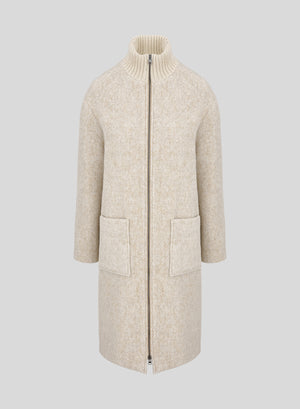 ALPACA AND WOOL TEDDY LONG COAT