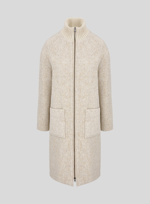CAPPOTTO LUNGO TEDDY IN ALPACA E LANA