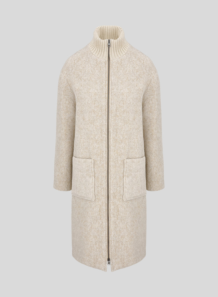 CAPPOTTO LUNGO TEDDY IN ALPACA E LANA