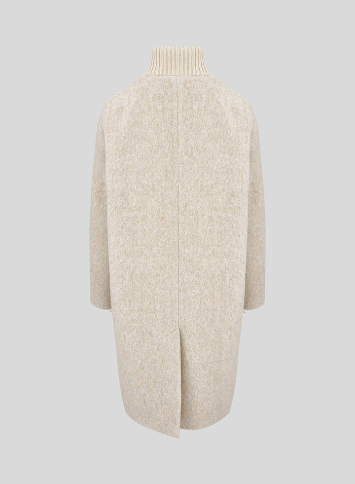CAPPOTTO LUNGO TEDDY IN ALPACA E LANA