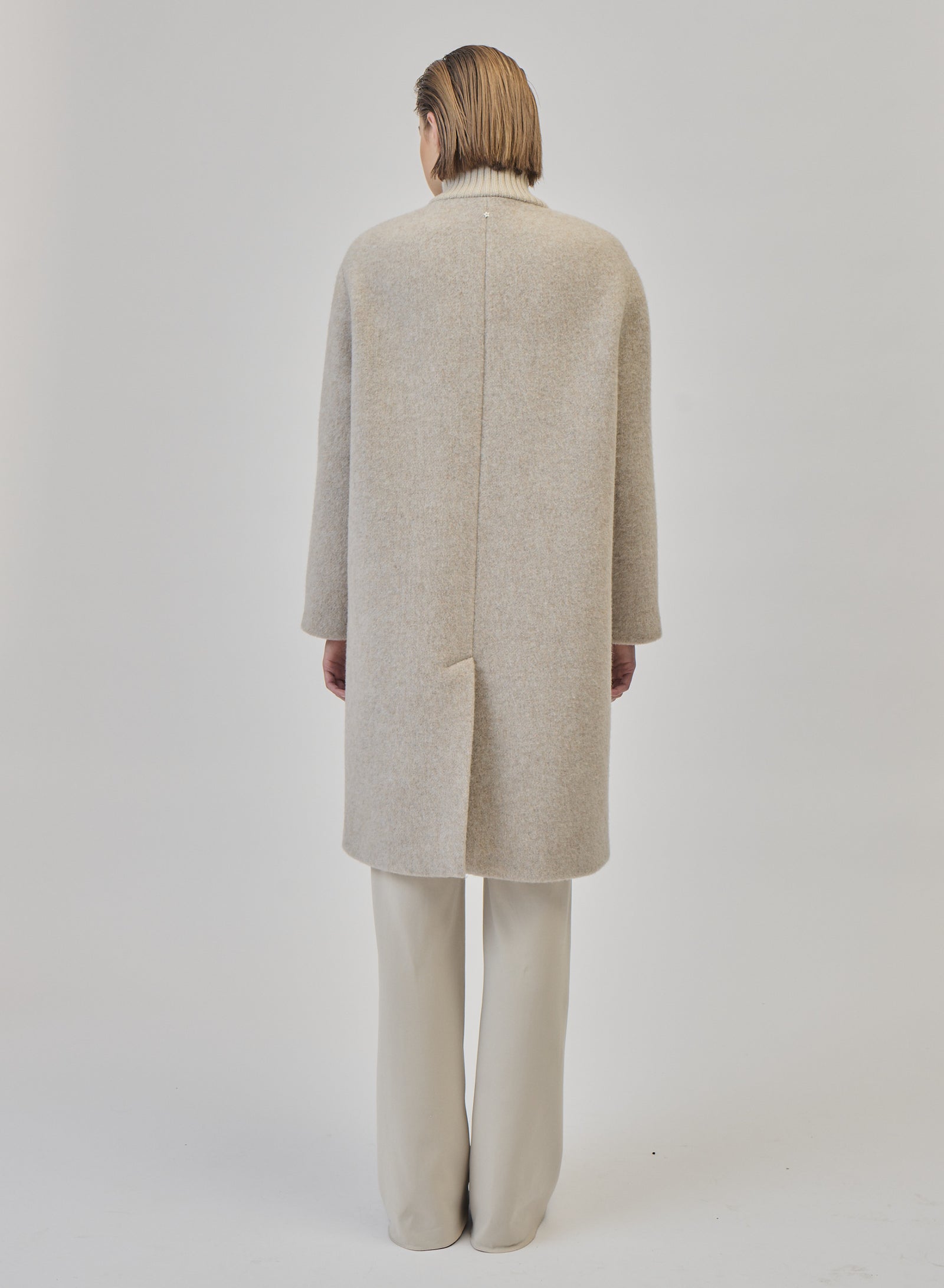 CAPPOTTO LUNGO TEDDY IN ALPACA E LANA