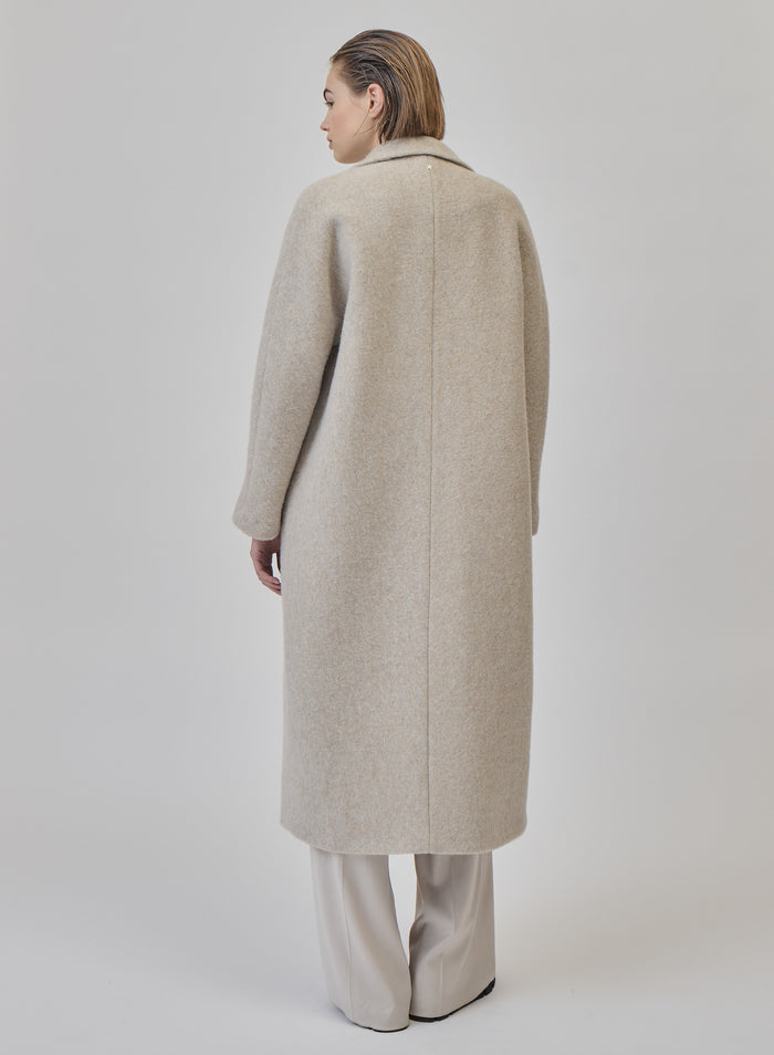 CAPPOTTO LUNGO DOPPIOPETTO TEDDY IN LANA E ALPACA