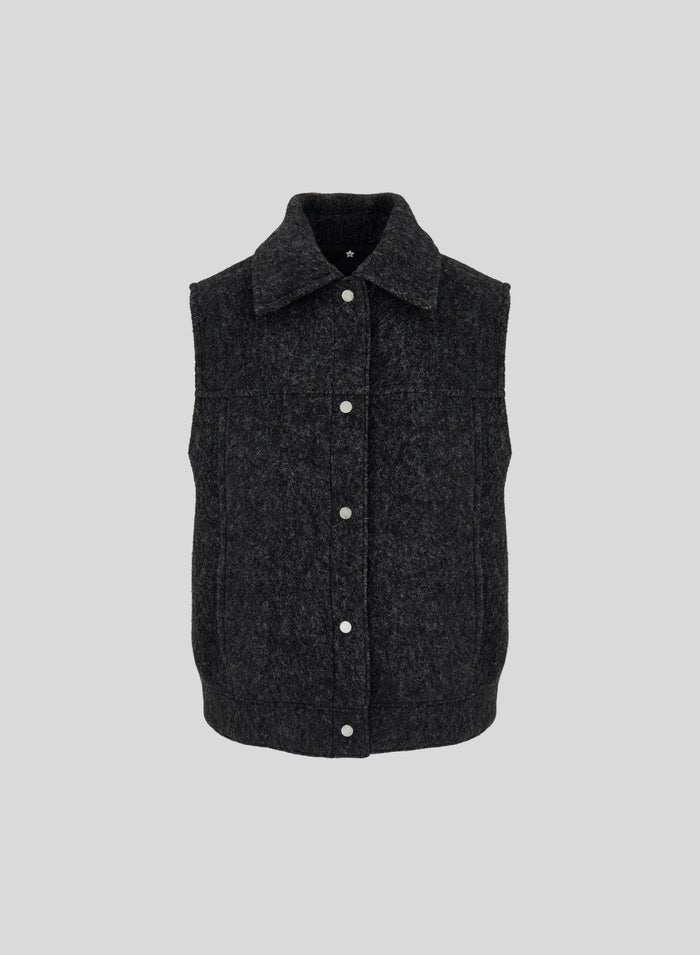 GILET TEDDY IN ALPACA E LANA