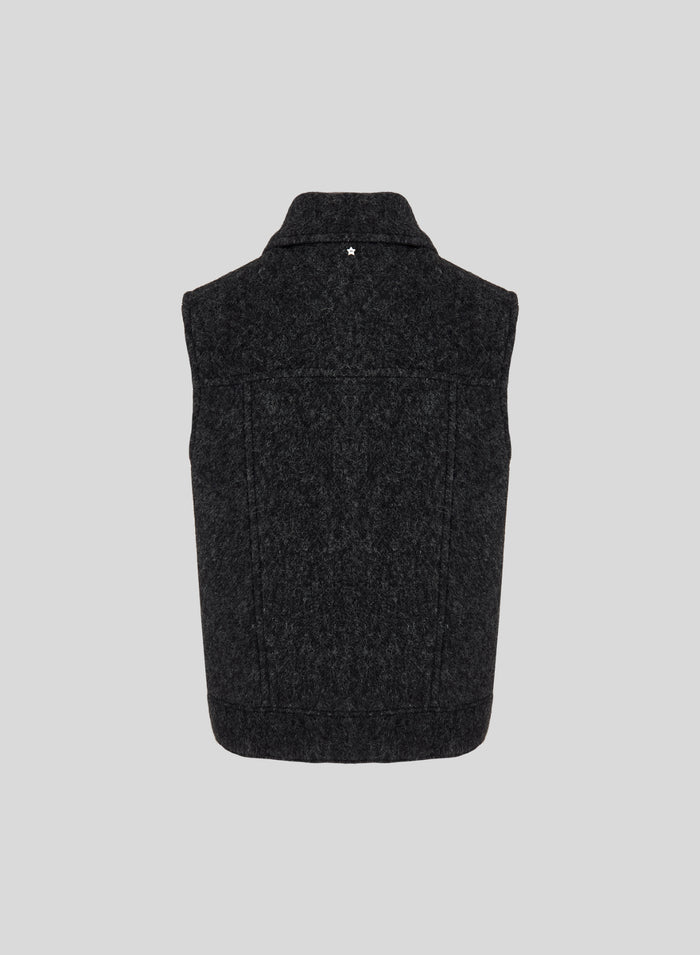 GILET TEDDY IN ALPACA E LANA