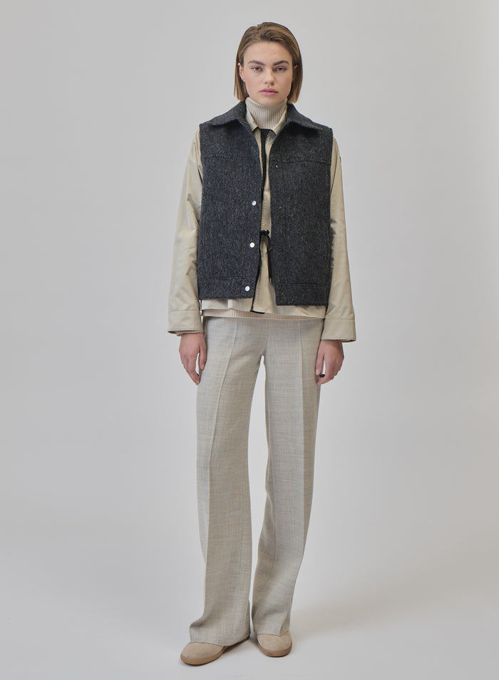 GILET TEDDY IN ALPACA E LANA