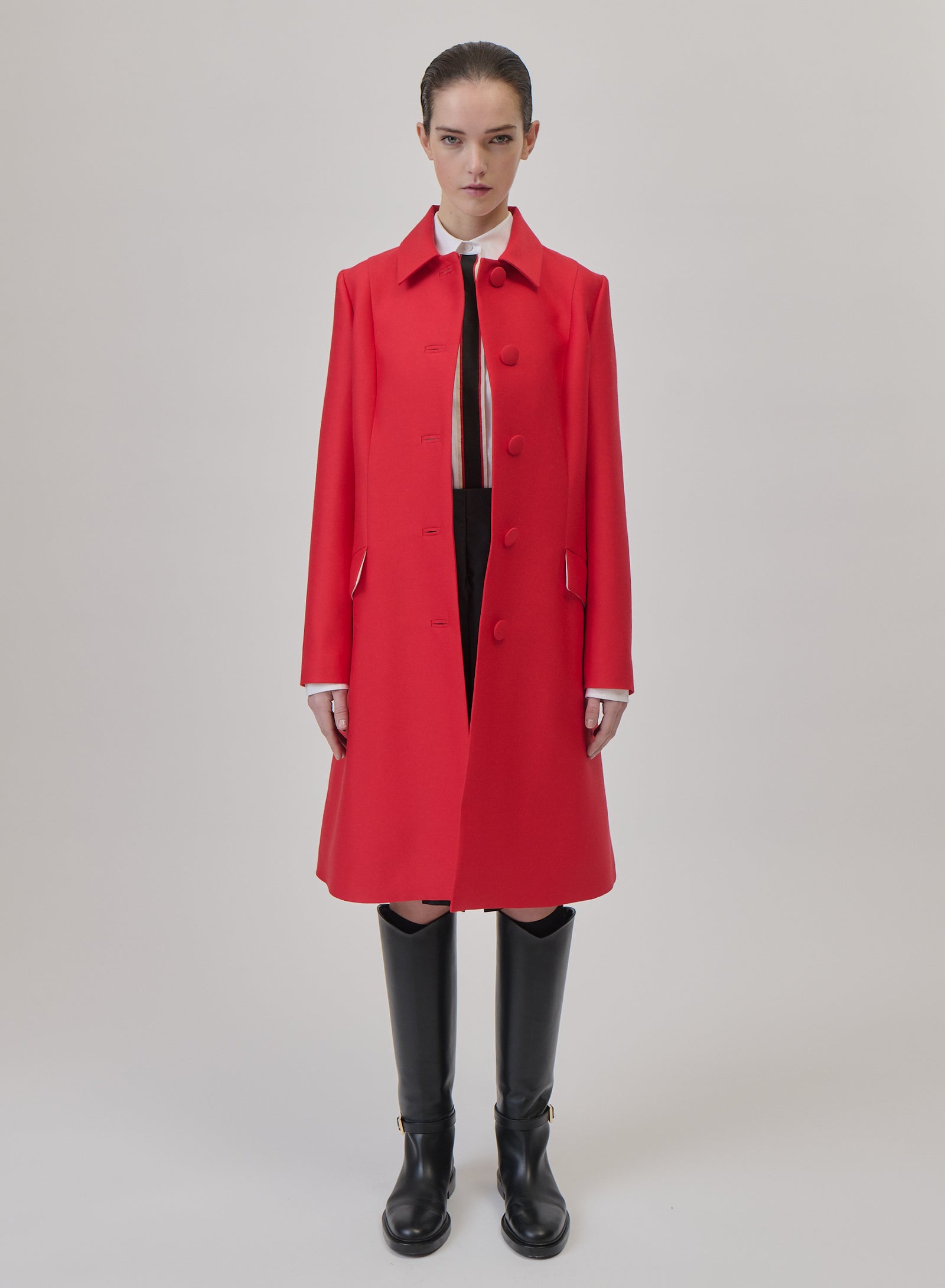 CAPPOTTO MONOPETTO IN LANA E SETA