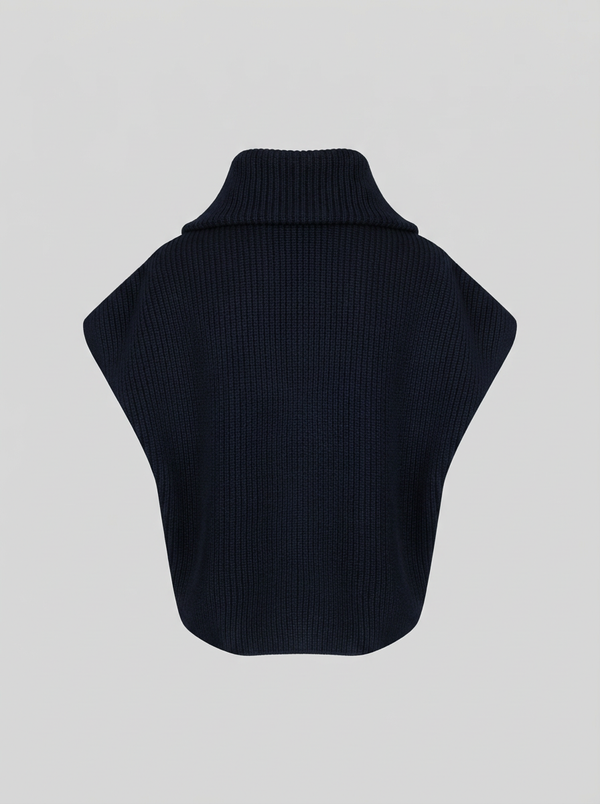 PADDED GILET IN TECHNICAL CHIFFON AND WOOL