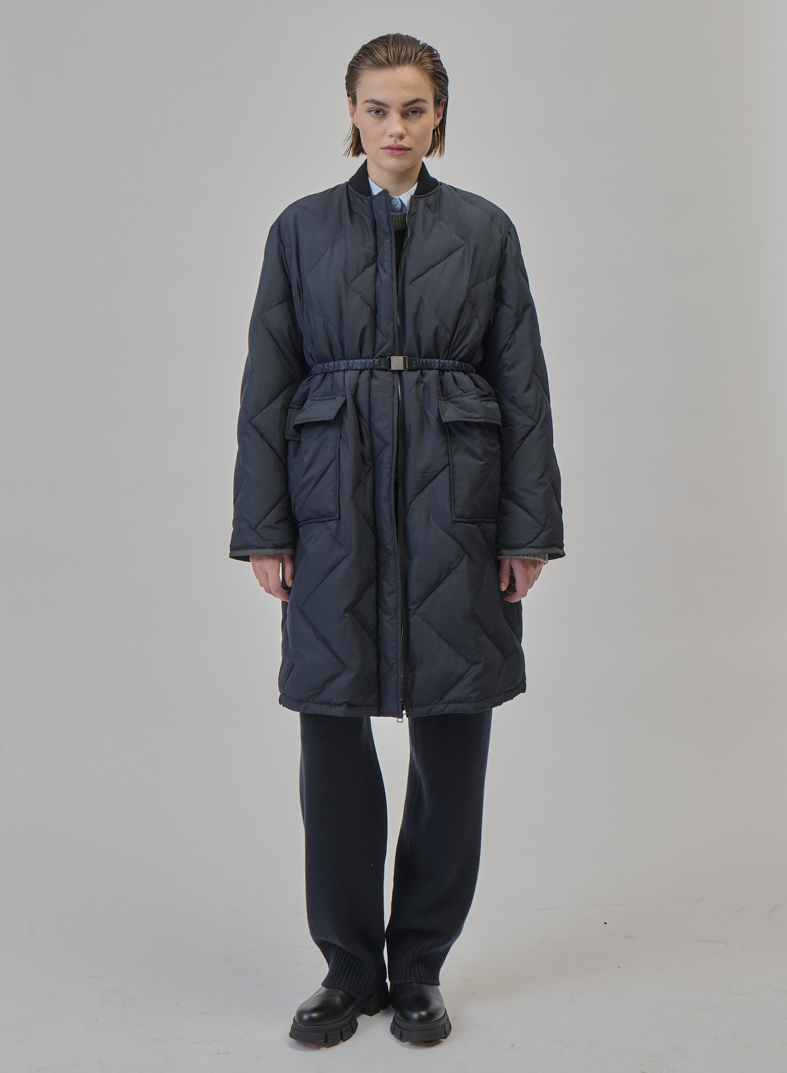 PIUMINO LUNGO IMBOTTITO LEGGERO IN CHIFFON TECNICO