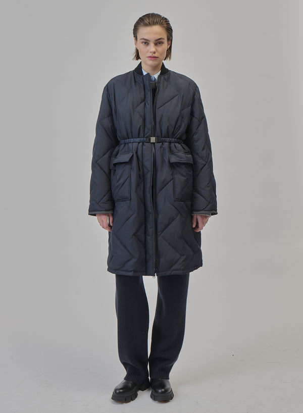 PIUMINO LUNGO IMBOTTITO LEGGERO IN CHIFFON TECNICO