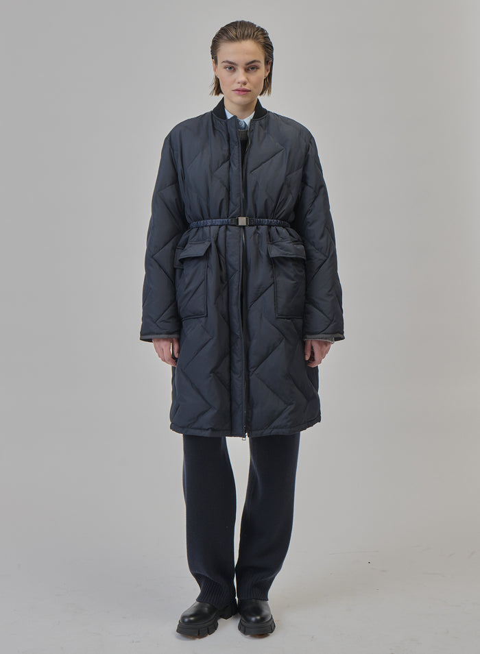 PIUMINO LUNGO IMBOTTITO LEGGERO IN CHIFFON TECNICO