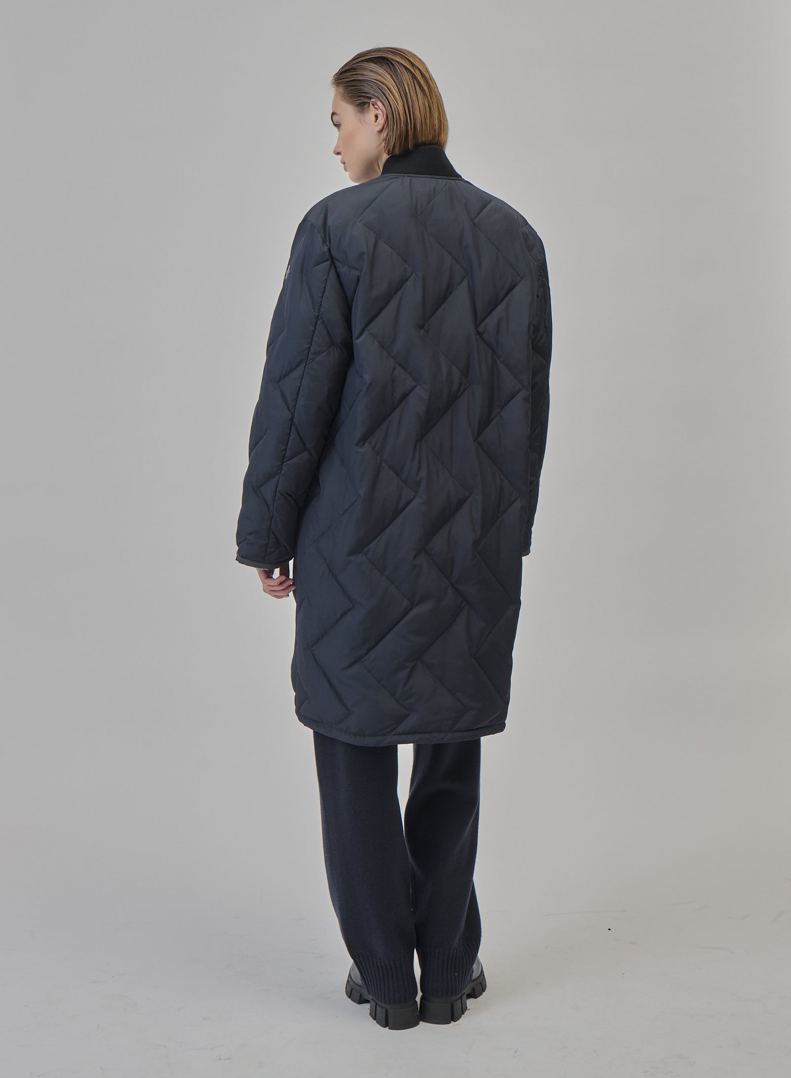 PIUMINO LUNGO IMBOTTITO LEGGERO IN CHIFFON TECNICO