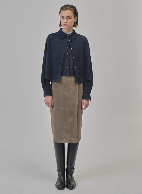 SUEDE OVERSHIRT