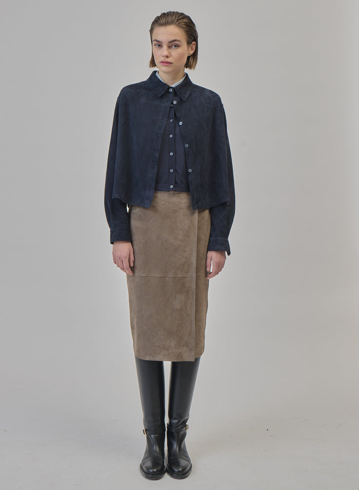 SUEDE OVERSHIRT