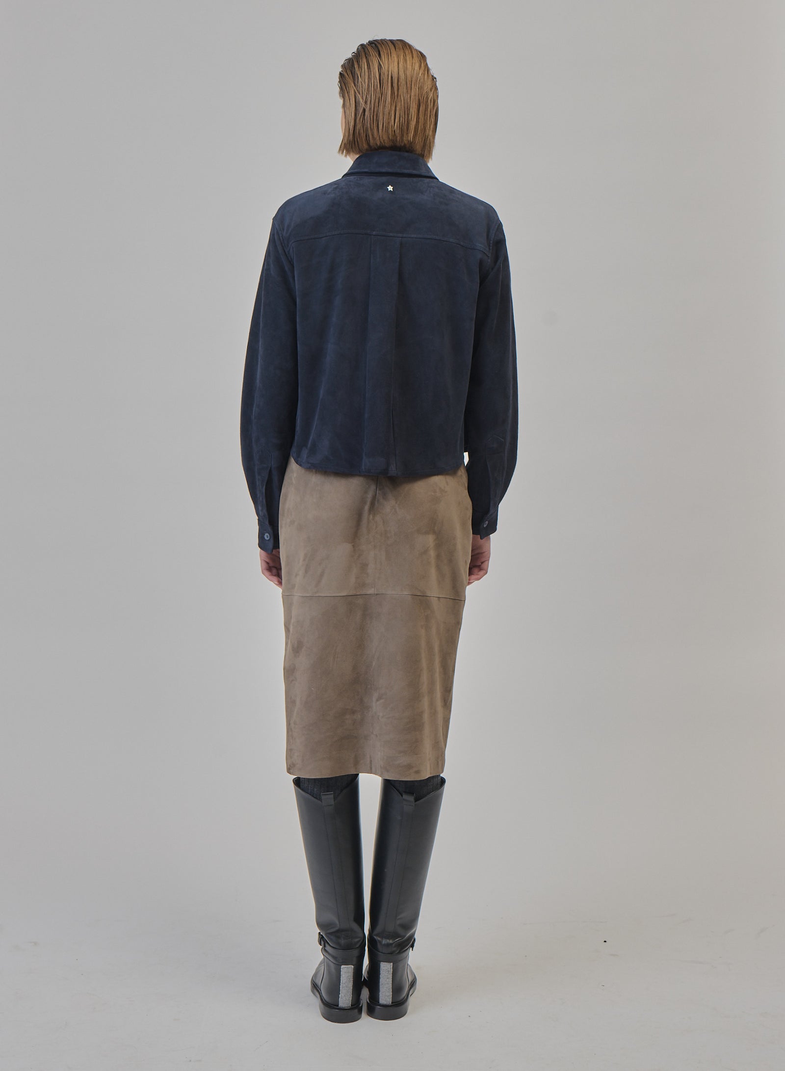 SUEDE OVERSHIRT