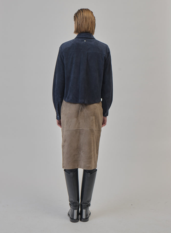 SUEDE OVERSHIRT