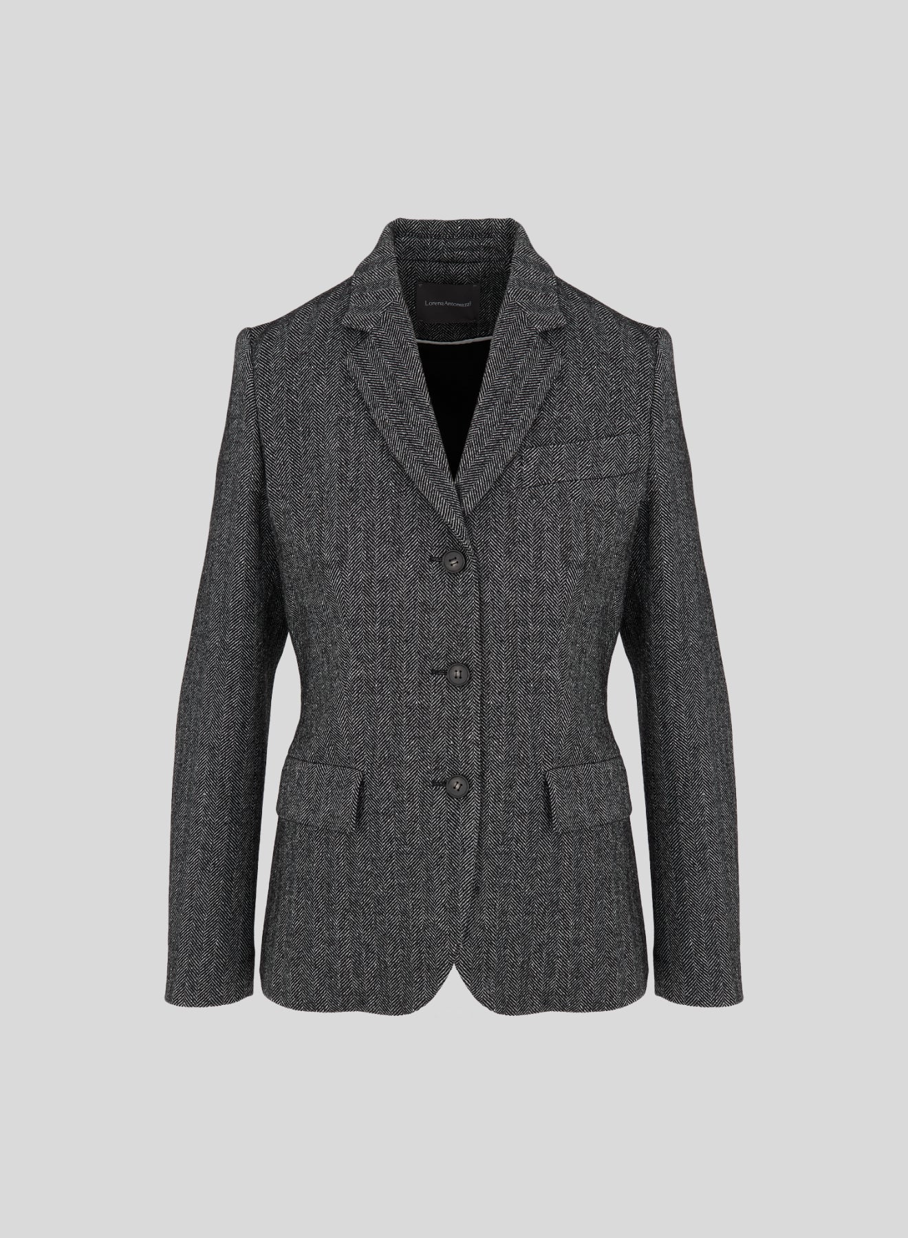 SINGLE-BREASTED JACKET IN WOOL AND SILK RESCA