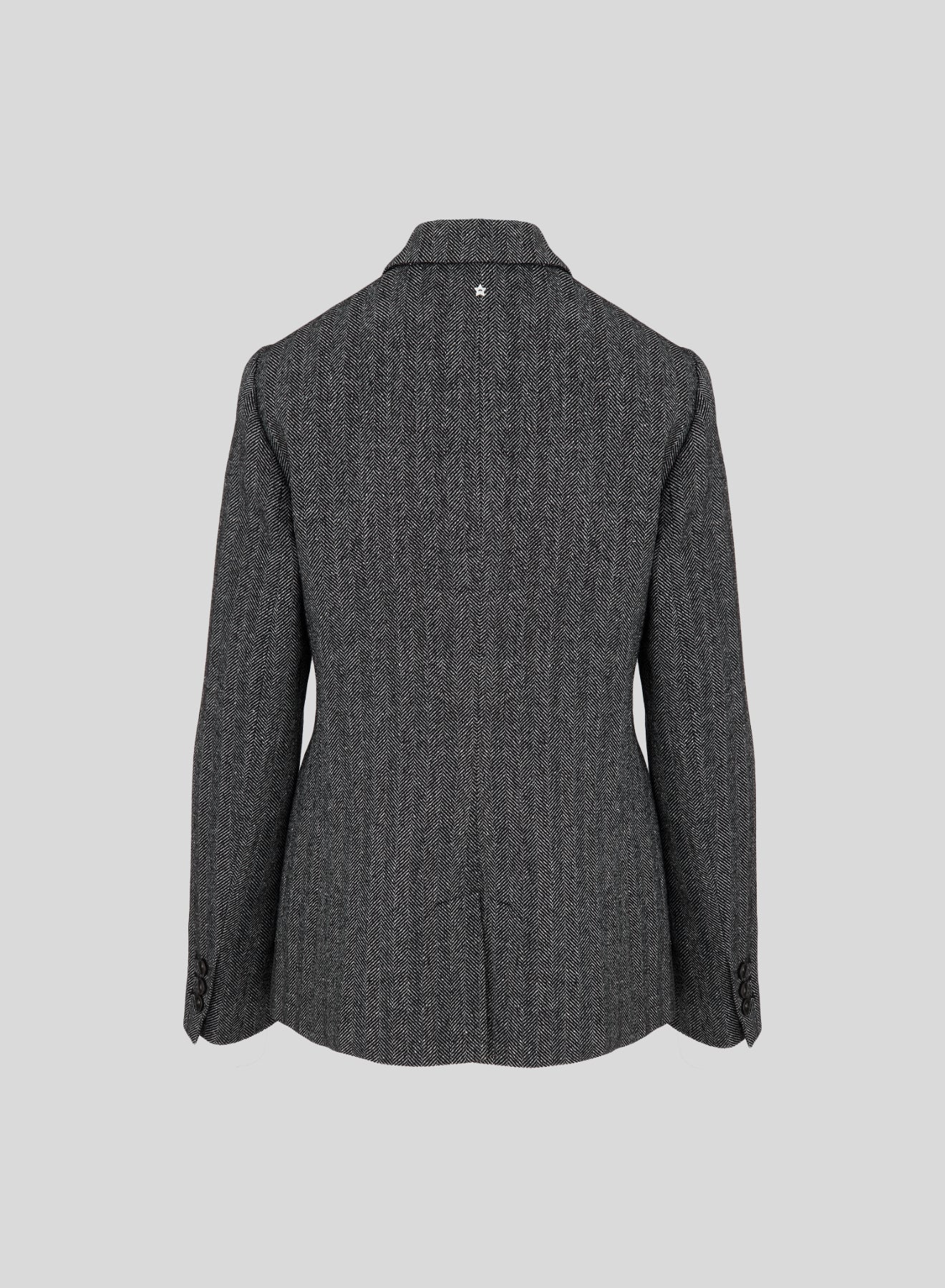 SINGLE-BREASTED JACKET IN WOOL AND SILK RESCA