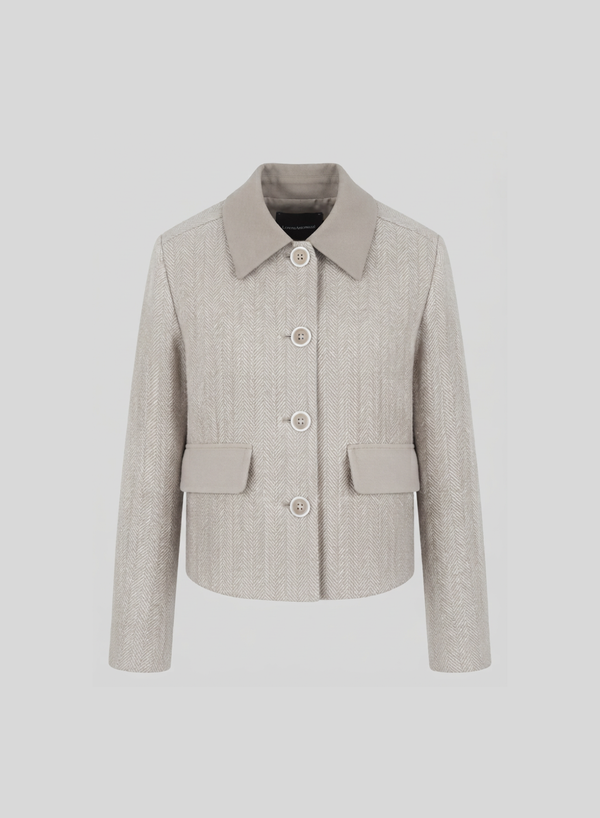 SHORT JACKET IN WOOL, ALPACA AND SILK RESCA