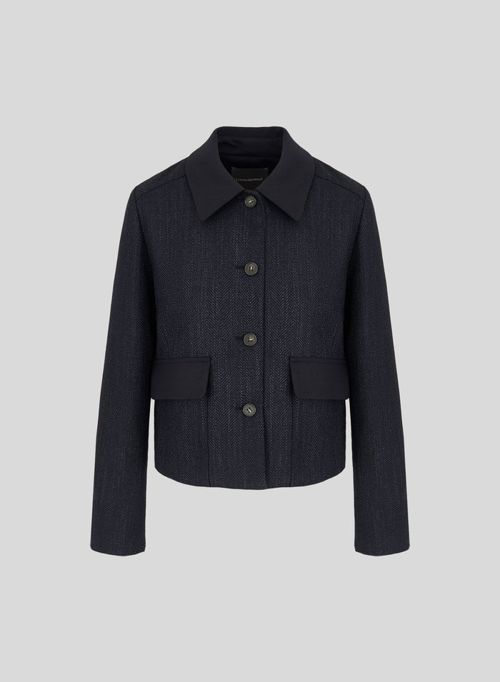 SHORT JACKET IN WOOL, ALPACA AND SILK RESCA