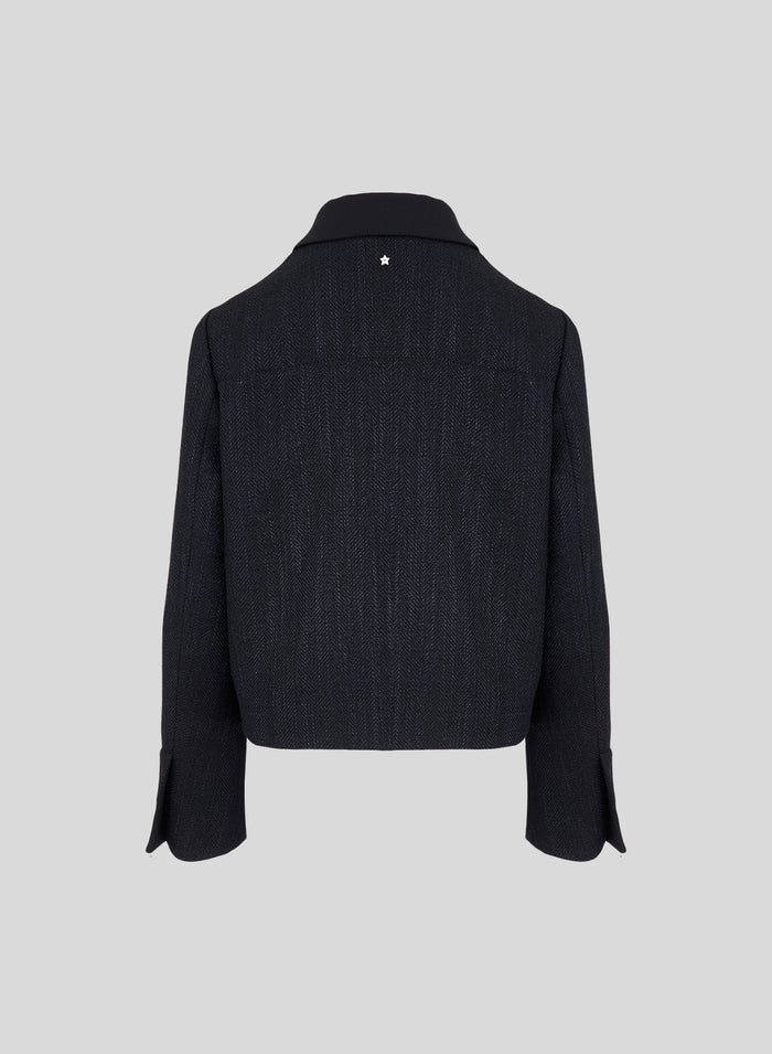 SHORT JACKET IN WOOL, ALPACA AND SILK RESCA
