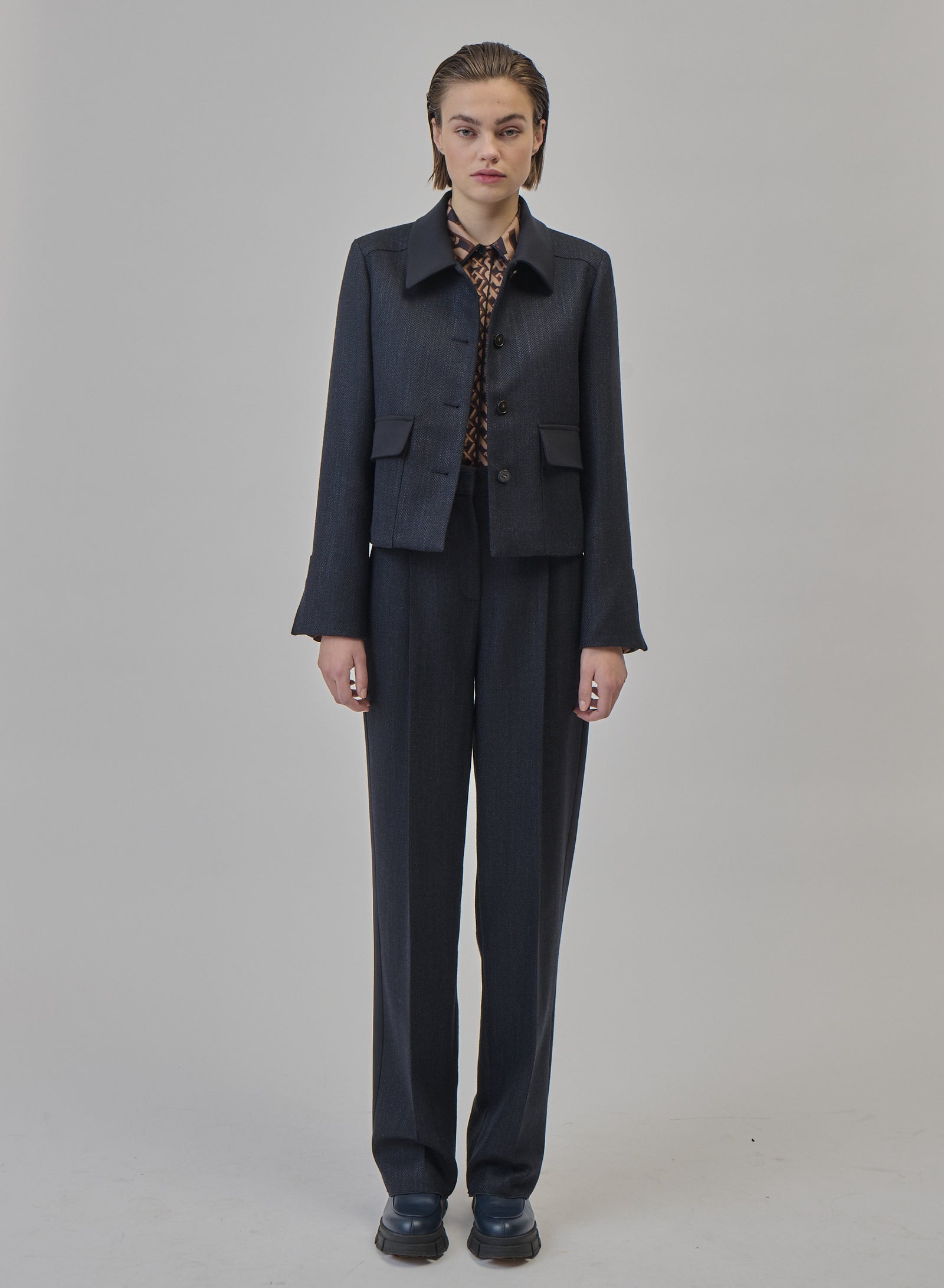 SHORT JACKET IN WOOL, ALPACA AND SILK RESCA