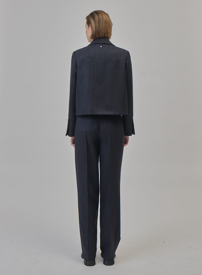 SHORT JACKET IN WOOL, ALPACA AND SILK RESCA