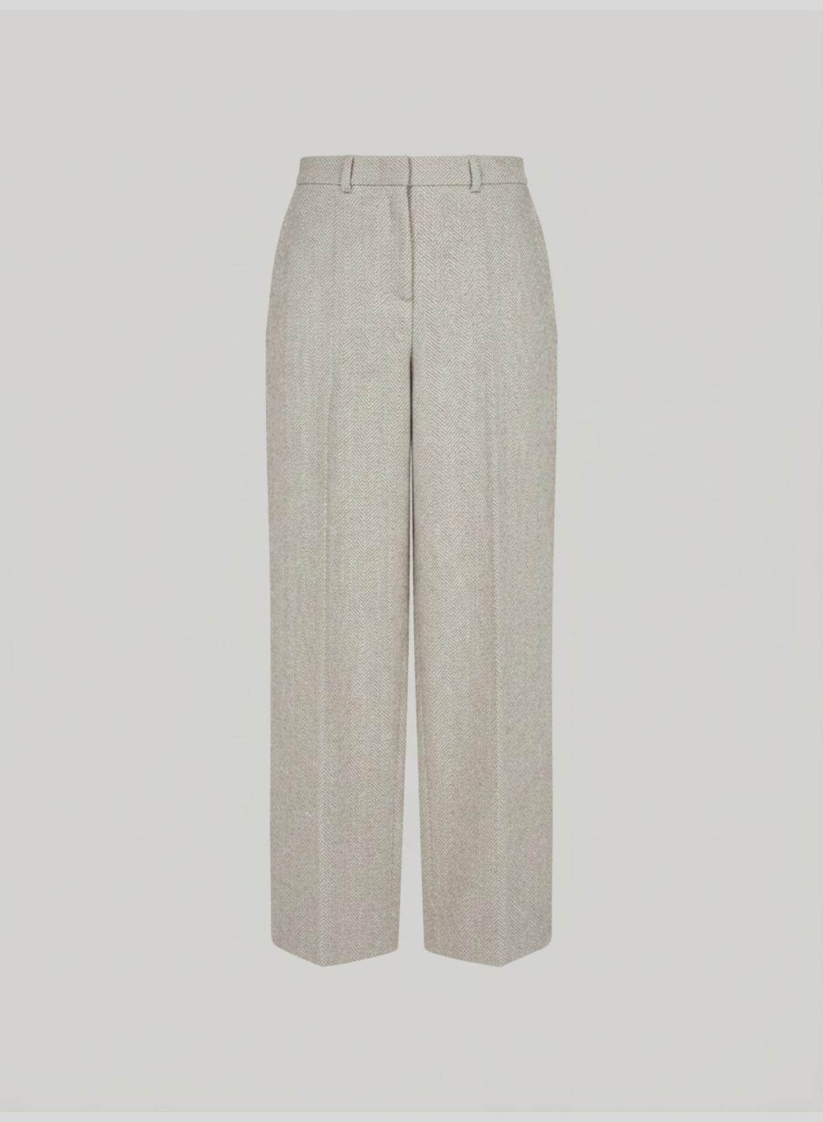 PANTALONI SARTORIALI A GAMBA LARGA IN RESCA DI LANA, ALPACA E SETA